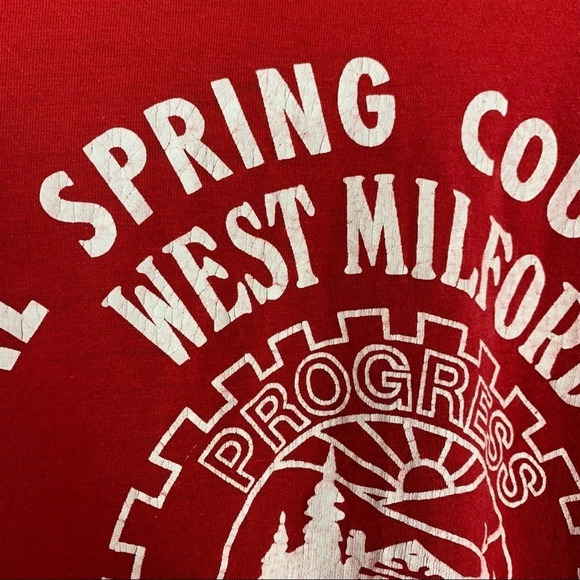 Vintage 80s Single Stitch Country Fair Tshirt Red Made In USA Medium Large - Picture 5 of 13